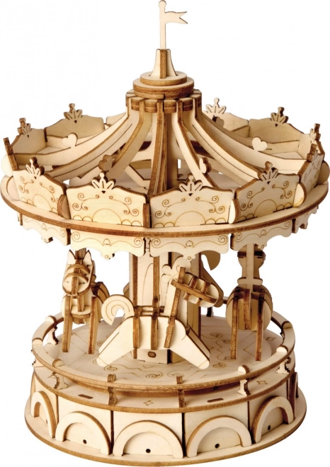 Robotic 3D Wooden Puzzle Merry-Go-Round