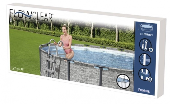 Bezpečná drabinka do bazénu 122 cm Bestway