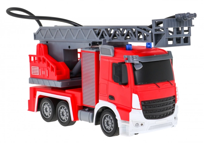 Remote Control Fire Truck with Water Hose and Interactive Features for Kids 3+