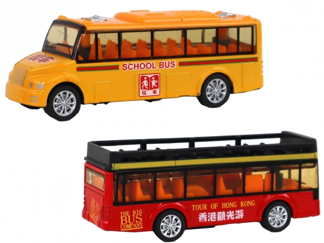 Colorful Friction-Powered Bus Set