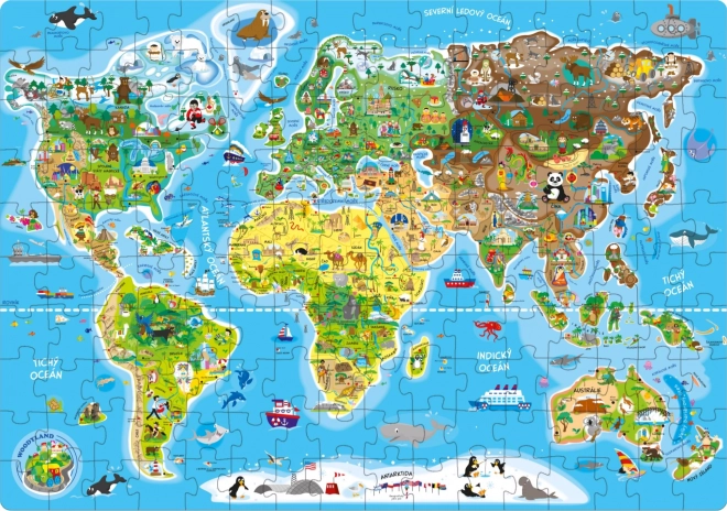 World Map Puzzle for Kids