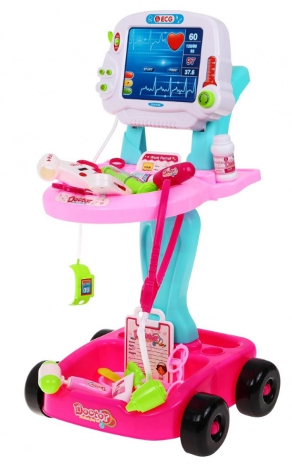 Kids Doctor Play Cart Pink