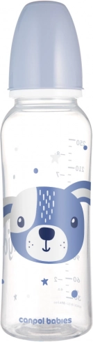 Babyfles met smalle hals CANPOL BABIES Cute Animals 250 ml – hondje