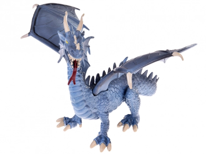 Gray Dragon Figure with Flexible Wings