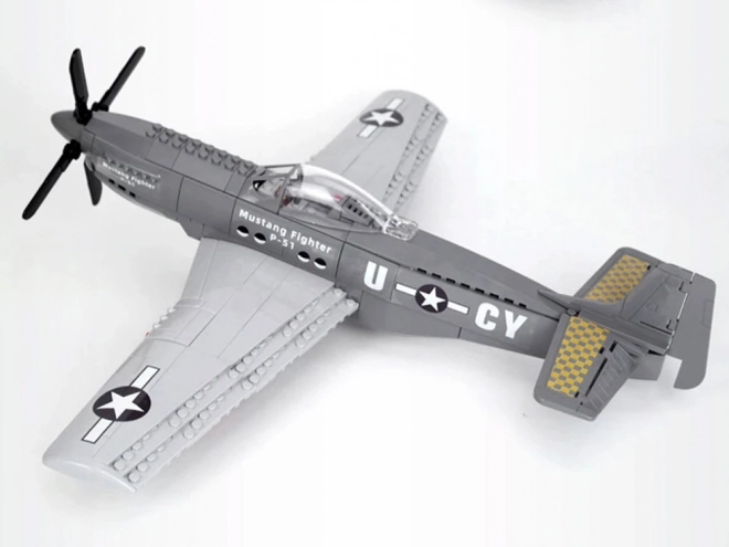 Building Blocks P-51 Fighter Aircraft