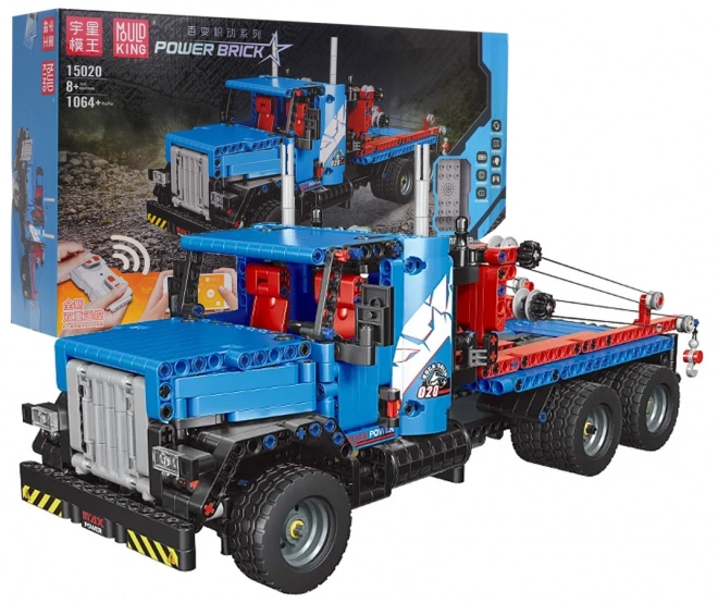 Remote Control Blue Truck Building Set