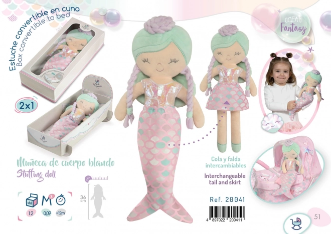 Plush Doll Ocean Fantasy with Cradle