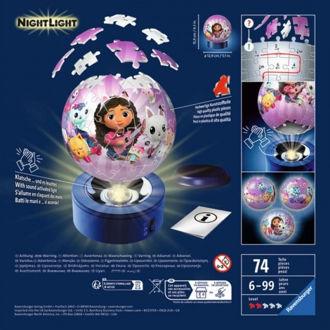 Glow in the Dark Puzzle Ball - Gabby's Dollhouse