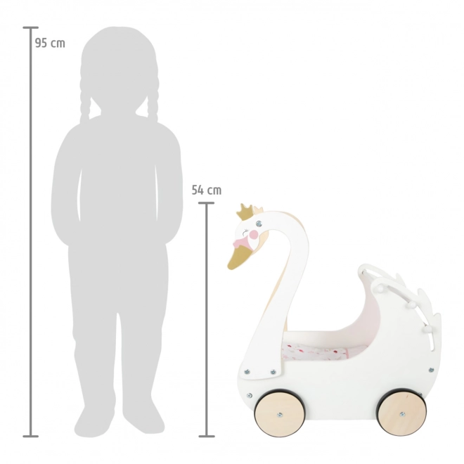 Small Foot Swan Doll Pram