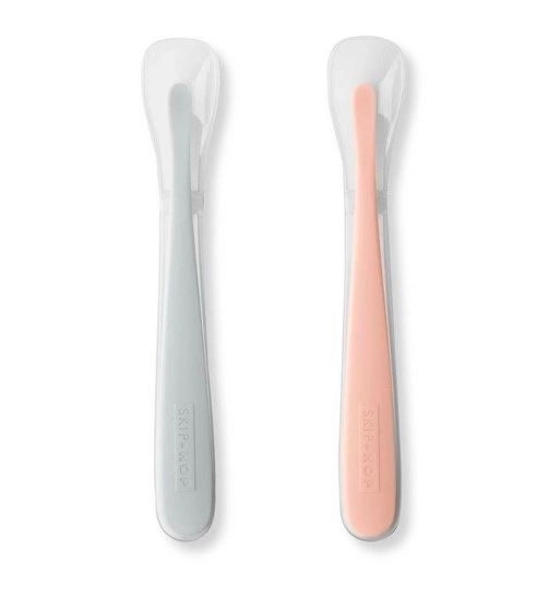 Easy-Feed Spoon Set Grey/Soft Coral