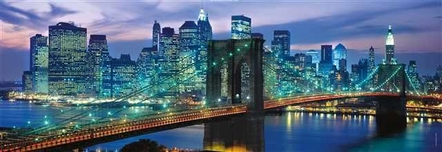 Clementoni Panoramic Puzzle Brooklyn Bridge New York 1000 Pieces