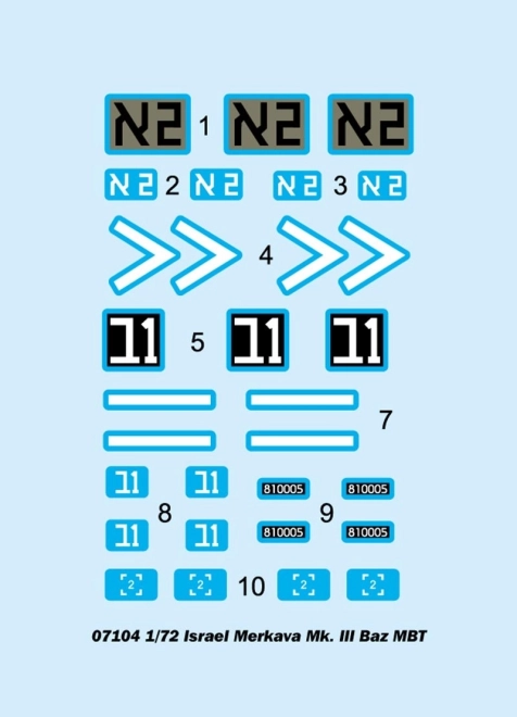 Model of Israel Merkava Mk. III Baz MBT