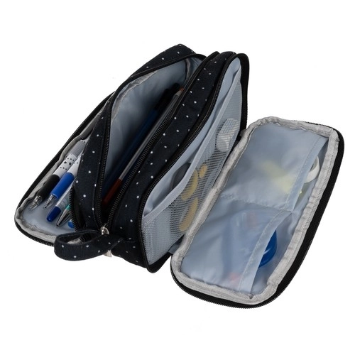 Expandable Triple Pencil Case - Black