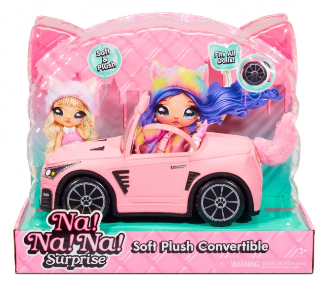 Na! Na! Na! Surprise Plush Pink Convertible Car Cat Design