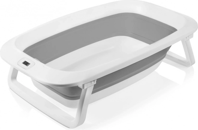 LIONelo Folding Bathtub Babybubble with Thermometer and Recliner Gray Dove