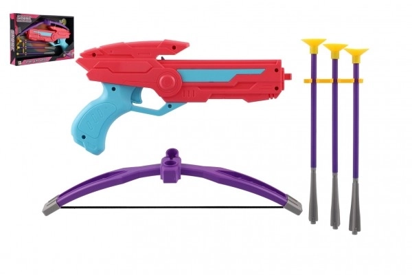 Pink Toy Crossbow Set with Suction Cup Arrows