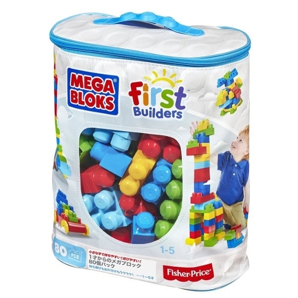 Mega Bloks Big Building Bag - Blue (80 Pieces)