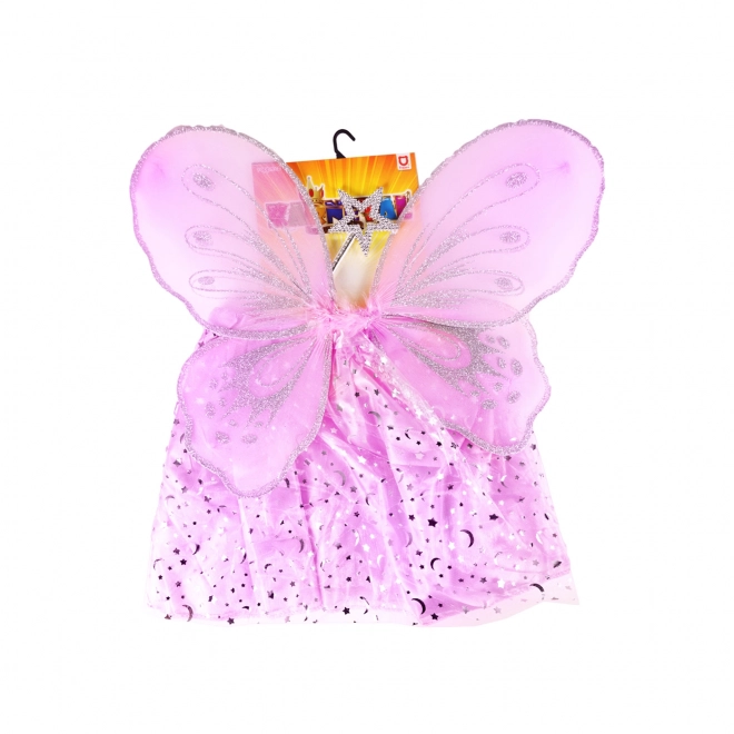 Pink Butterfly Tutu Costume Set with Wand and Wings