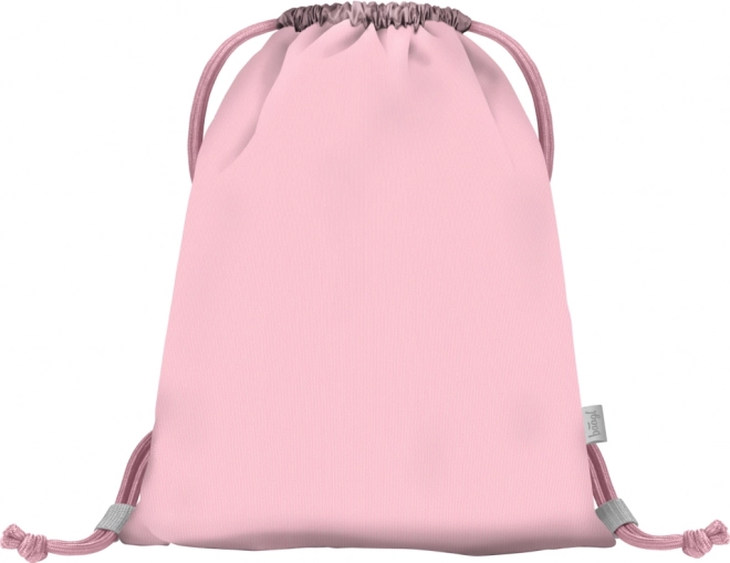 Drawstring Bag with Pocket - Pink Rainbow