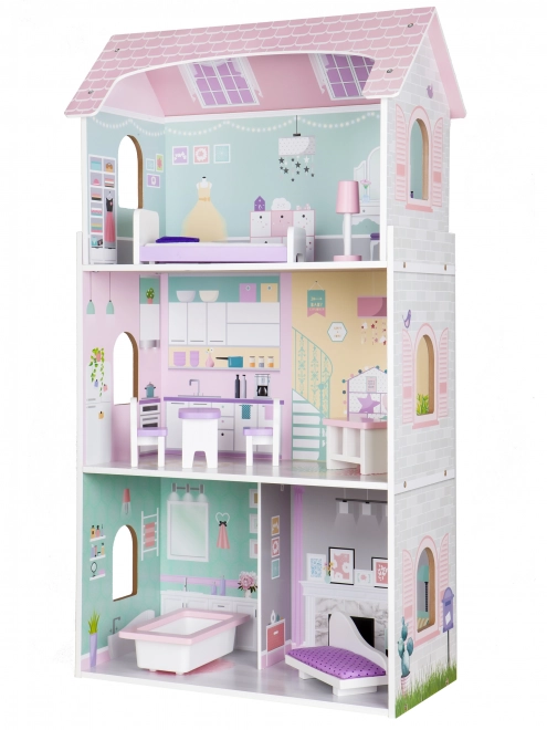 Strawberry Dollhouse with Three Levels