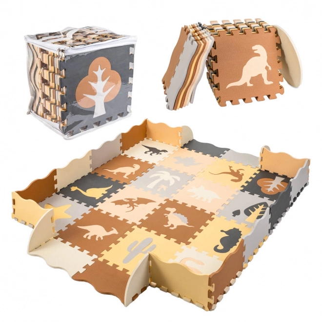 Educational Foam Puzzle Mat and Playpen with Dinosaurs