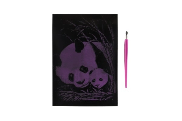 Scratch Art Silver Panda