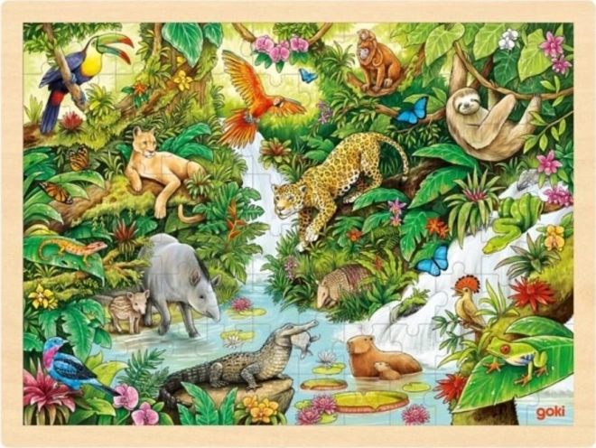 Wooden Jungle Puzzle 96 Pieces