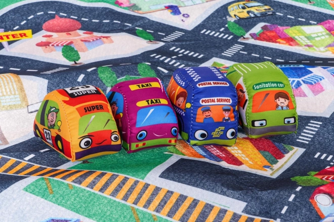 City Play Mat and Soft Vehicle Set