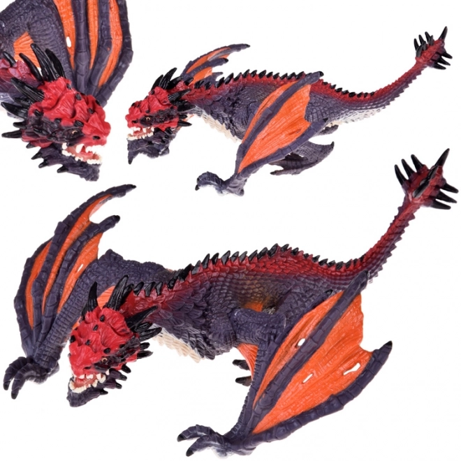 Gray and Orange Dragon Toy Figure