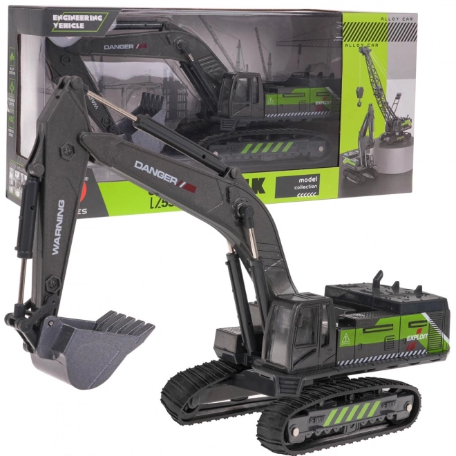 Metal Excavator Loader Black and Green