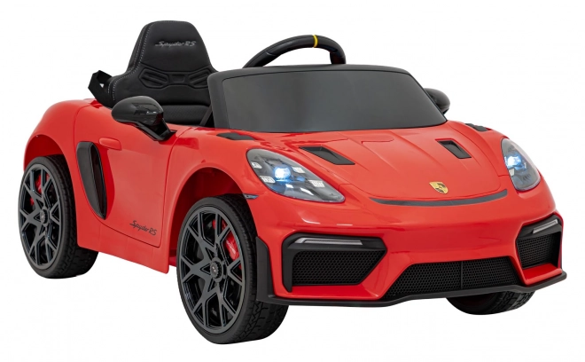 Elektrické autíčko Porsche 718 s MP4 audio panelom – Červené