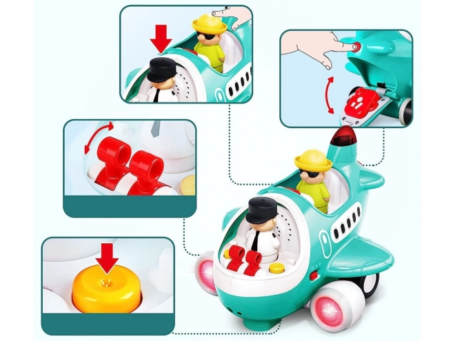 Interactive Toy Airplane for Kids with Remote Control