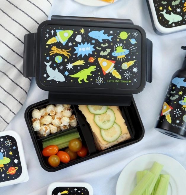 A Little Lovely Company space-themed lunchbox