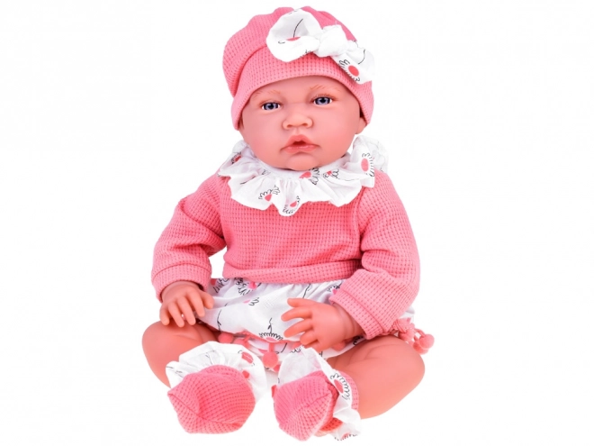 Soft Interactive Baby Doll 45 cm with Pink Outfit
