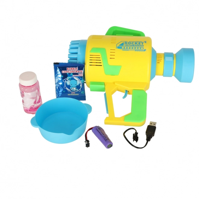 Automatic Bubble Blower Gun with Lights - Yellow