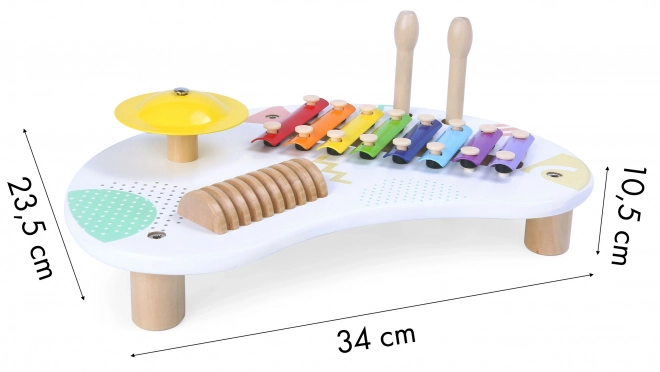 Wooden Musical Instrument Table for Toddlers