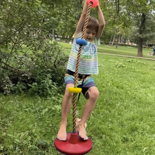 Kruzzel swing with climbing rope for children