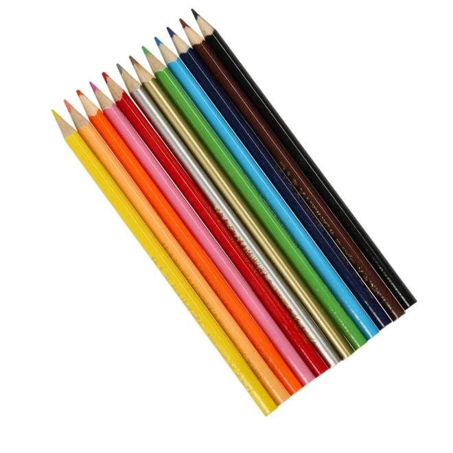 Triangular School Colored Pencils 12 Colors