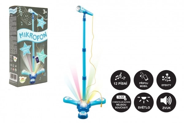 Karaoke Microphone with Lights and Sound – Blue