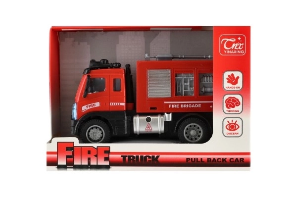 Fire Truck Toy with Pullback Function