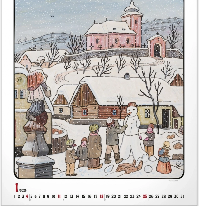 wall calendar Josef Lada 2026