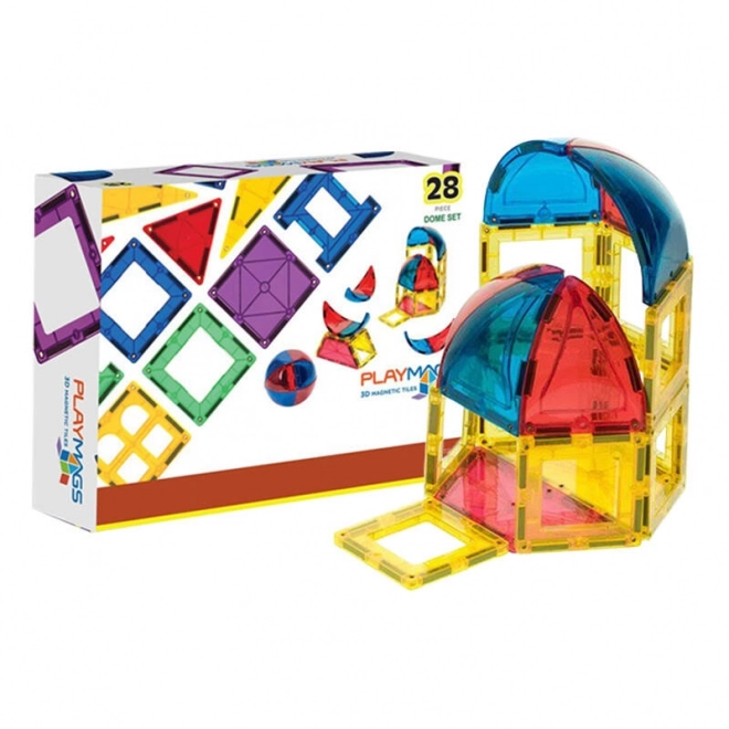 3D Magnetic Building Set Playmags 28 Pieces