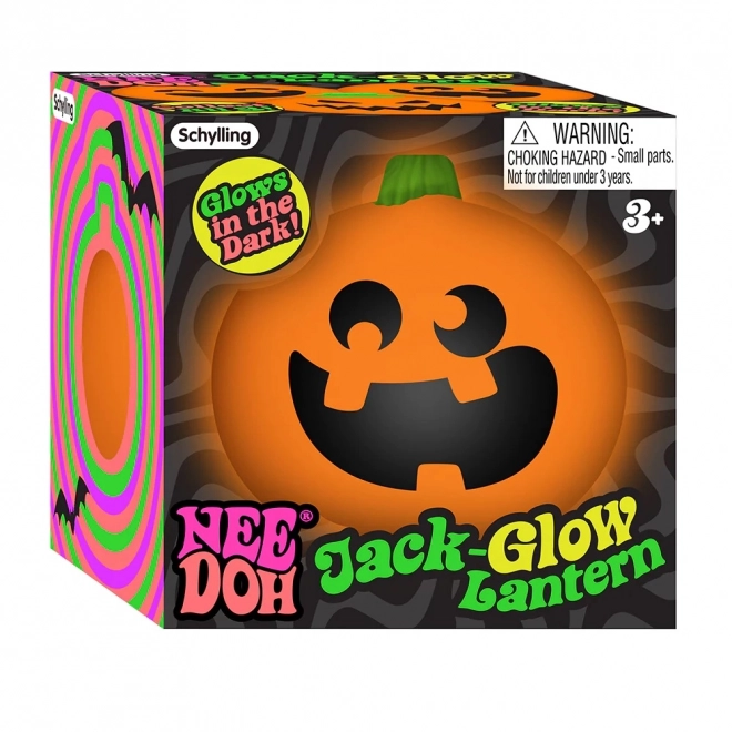 Schylling NeeDoh Glow in the Dark Halloween Pumpkin