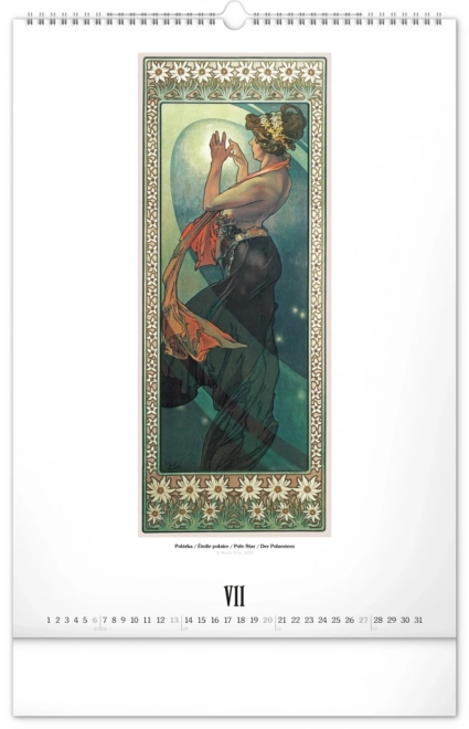 Wall Calendar Alfons Mucha 2025