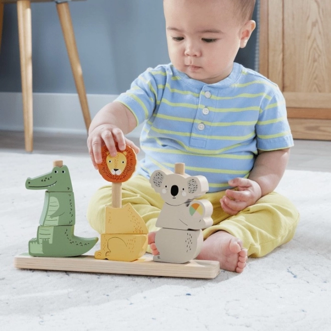 Fisher-Price Wooden Animals Sorting and Stacking Toy