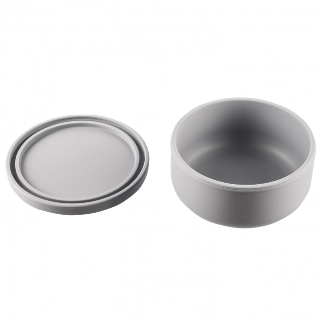 Silicone Bowl with Lid, Dove Grey