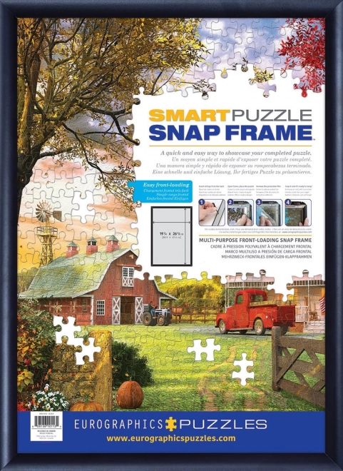 Black Aluminum Snap Frame for Puzzles