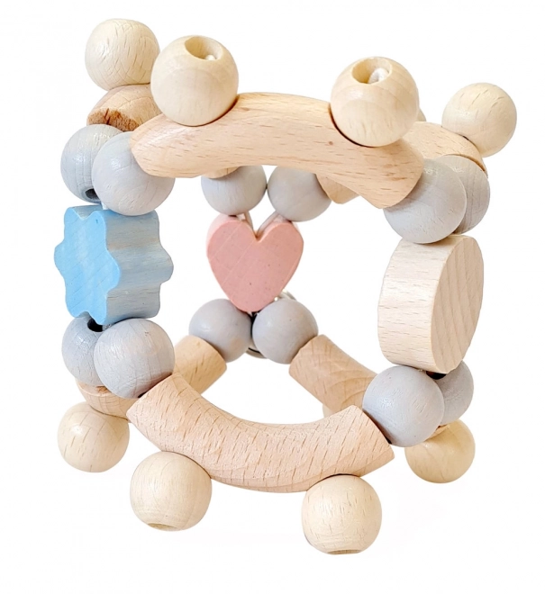 Motorical Rattle with Heart Pink and Blue