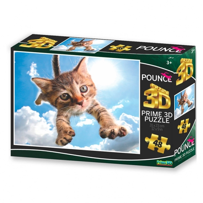 3D Puzzle Jumping Cat Sparkles