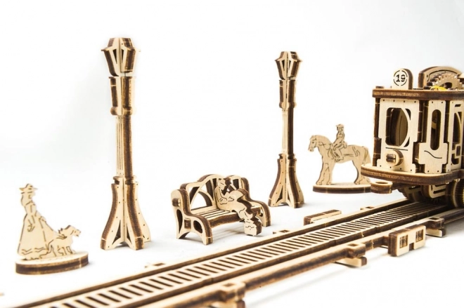 Ugears Mechanical Town Tram Line Puzzle